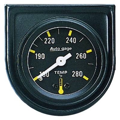 AutoMeter GAUGE CONSOLE,WATER TEMP,1.5",280 Degrees F,MECH,BLK DIAL,BLK BEZEL,AUTOGAGE 2352