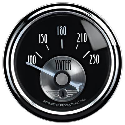 AutoMeter GAUGE, WATER TEMP, 2 1/16" , 250 Degrees F, ELEC, PRESTIGE BLK. DIAMOND 2038