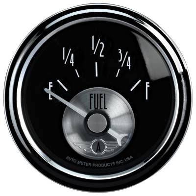 AutoMeter GAUGE, FUEL LEVEL, 2 1/16" , 240OE TO 33OF, ELEC, PRESTIGE BLK. DIAMOND 2016