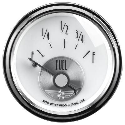 AutoMeter GAUGE, FUEL LEVEL, 2 1/16" , 0OE TO 90OF, ELEC, PRESTIGE PEARL 2015