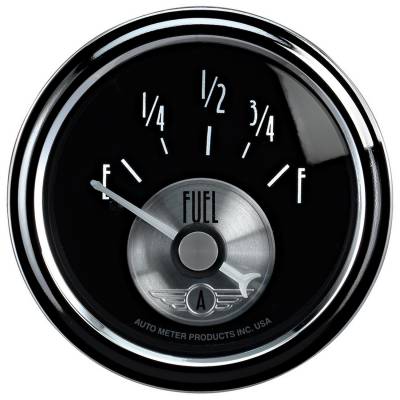 AutoMeter GAUGE, FUEL LEVEL, 2 1/16" , 0OE TO 90OF, ELEC, PRESTIGE BLK. DIAMOND 2014