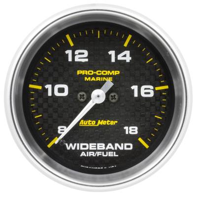 AutoMeter GAUGE, AIR/FUEL RATIO-WIDEBAND, ANALOG, 2 5/8" , 8:1-18:1, STPR MTR, MARINE CF 200870-40