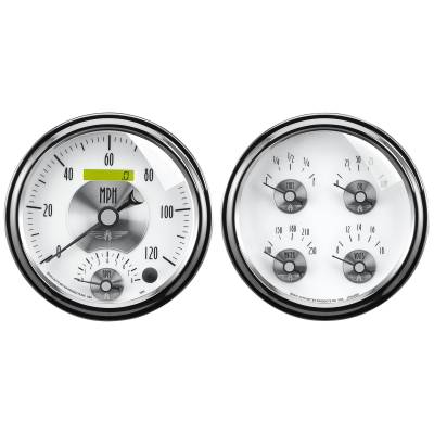 AutoMeter GAUGE KIT, 2 PC., QUAD & TACH/SPEEDO, 5" , PRESTIGE PEARL 2008