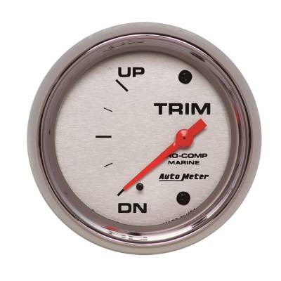 AutoMeter GAUGE,TRIM LEVEL,2 5/8",0ODOWN-90OUP,ELECTRIC,MARINE CHROME 200767-35