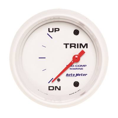 AutoMeter GAUGE,TRIM LEVEL,2 5/8",0ODOWN-90OUP,ELECTRIC,MARINE WHITE 200767