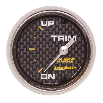 AutoMeter GAUGE,TRIM LEVEL,2 1/16",0ODOWN-90OUP,ELECTRIC,MARINE CARBON FIBER 200766-40