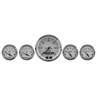 AutoMeter GAUGE KIT, 5 PC., 3 3/8" & 2 1/16" , GPS SPEEDOMETER, AMERICAN PLATINUM 1950