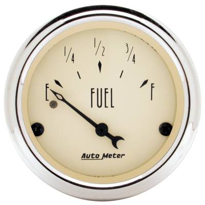 AutoMeter GAUGE, FUEL LEVEL, 2 1/16" , 0OE TO 30OF, ELEC, ANTIQUE BEIGE 1818