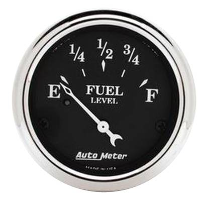 AutoMeter GAUGE, FUEL LEVEL, 2 1/16" , 240OE TO 33OF, ELEC, OLD TYME BLACK 1717