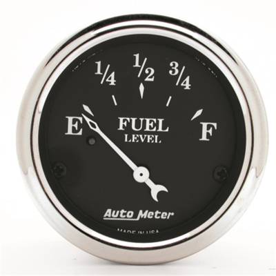 AutoMeter GAUGE, FUEL LEVEL, 2 1/16" , 0OE TO 90OF, ELEC, OLD TYME BLACK 1715