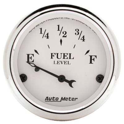 AutoMeter GAUGE, FUEL LEVEL, 2 1/16" , 0OE TO 90OF, ELEC, OLD TYME WHITE 1604