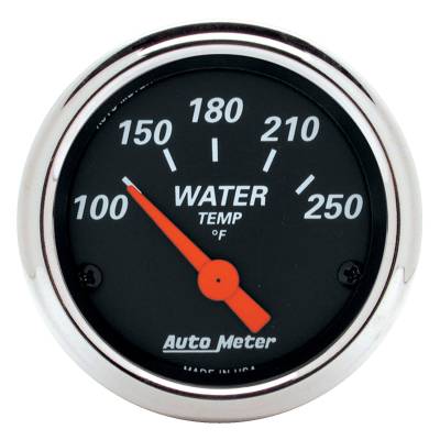 AutoMeter GAUGE, WATER TEMP, 2 1/16" , 250 Degrees F, ELEC, DESIGNER BLACK 1436