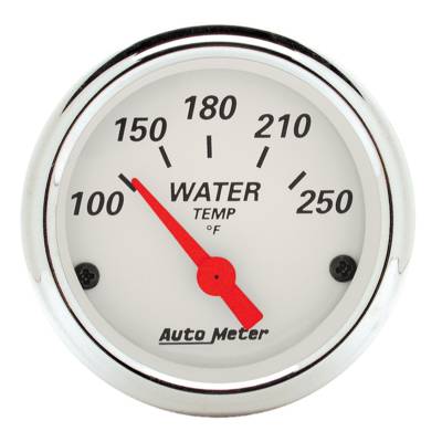 AutoMeter GAUGE, WATER TEMP, 2 1/16" , 250 Degrees F, ELEC, ARCTIC WHITE 1337