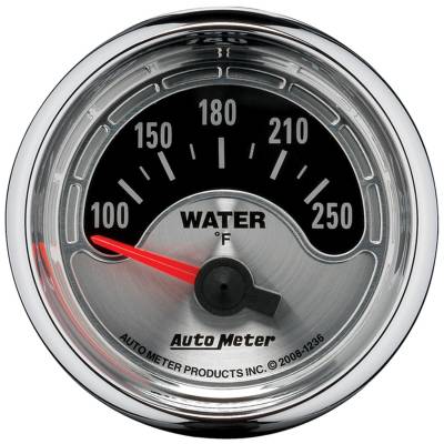 AutoMeter GAUGE, WATER TEMP, 2 1/16" , 250 Degrees F, ELEC, AMERICAN MUSCLE 1236