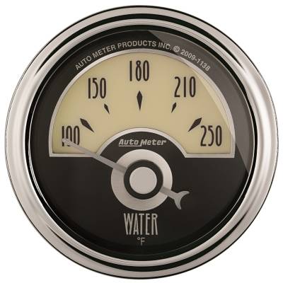 AutoMeter GAUGE, WATER TEMP, 2 1/16" , 250 Degrees F, ELEC, CRUISER AD 1136