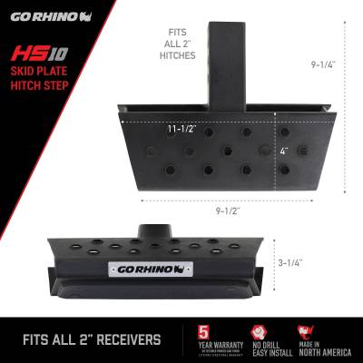 Go Rhino - Go Rhino HS-10 Skid Plate Hitch Step HS1012T - Image 4