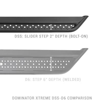 Go Rhino - Go Rhino Dominator Xtreme DSS Side Steps with Mounting Brackets Kit - Textured Black  DSS4927T - Image 2