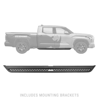 Go Rhino - Go Rhino Dominator Xtreme DSS Side Steps w Brackets Kit - Textured Black - Crew Max Only DSS4436T - Image 3