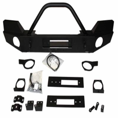 Warn Direct-Fit Grille Guard With Internal Winch Mount Powder Coated Black Steel 87750