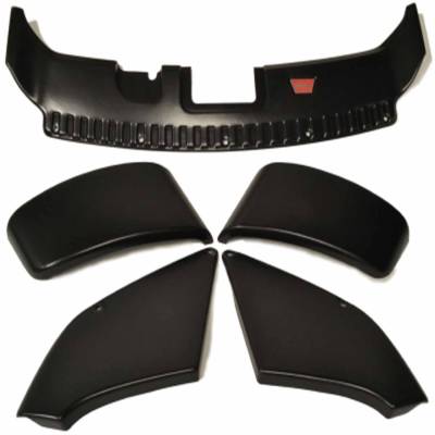 Warn Skirting Kit; Powder Coated; Black 84520