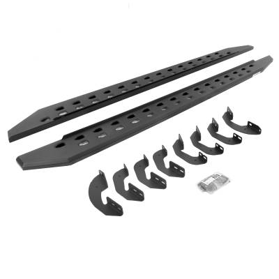 Go Rhino RB20 Slim Line Running Boards w Brackets Kit - Crew Max Only 69443687SPC