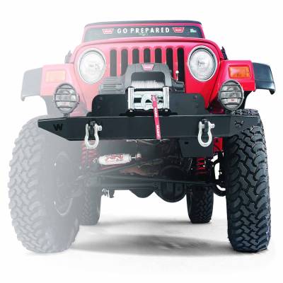 Warn Direct-Fit Grille Guard Winch Mount Powder Coated Black Steel W/License Mount 61859