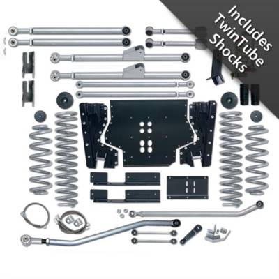 Rubicon Express 3.5 in. Extreme-Duty Long Arm Lift Kit w. Rear Track Bar w. Mono Tube Shocks RE7213M