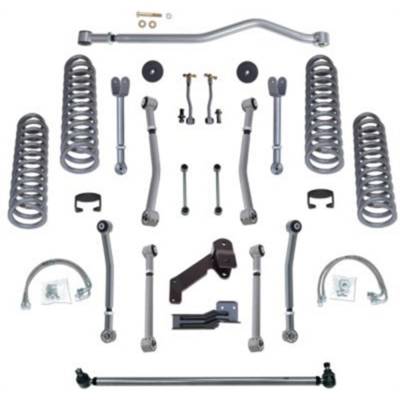 Rubicon Express Super-Flex Adjustable Short Arm Kit JK 4Dr 4.5" W/Mono Tube Shocks RE7148M