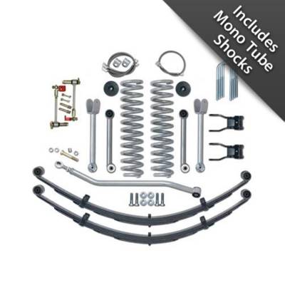 Rubicon Express 4.5 in. Super-Flex Short Arm Lift Kit w. Rear Leaf Springs And Mono Tube Shocks RE6130M