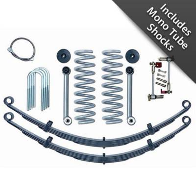 Rubicon Express 3.5 in. Super-Flex Short Arm Lift Kit w. Rear Leaf Springs And Mono Tube Shocks RE6030M