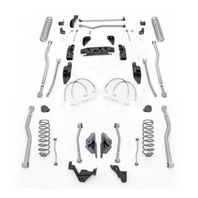 Rubicon Express 4.5 Inch Extreme Duty 4-Link Long Arm Lift Kit With Mono-Tube Shocks JK4444M